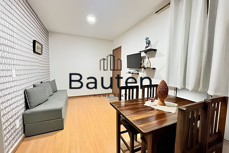 Apartamento Aconchegante com 2 Quartos Do lado do Shopping e
