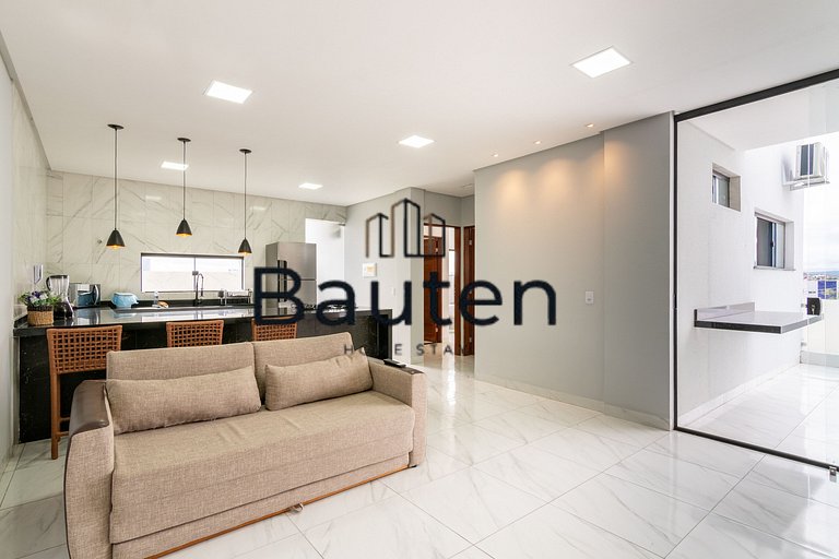 Apartamento Moderno Confortável 2 Quartos com Suíte
